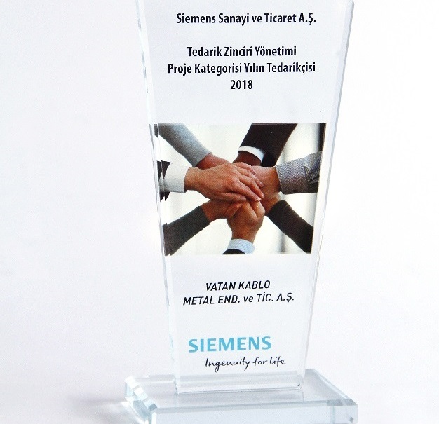 Vatan Kablo’ya Siemens'ten Yılın En İyi Tedarikçisi Ödülü